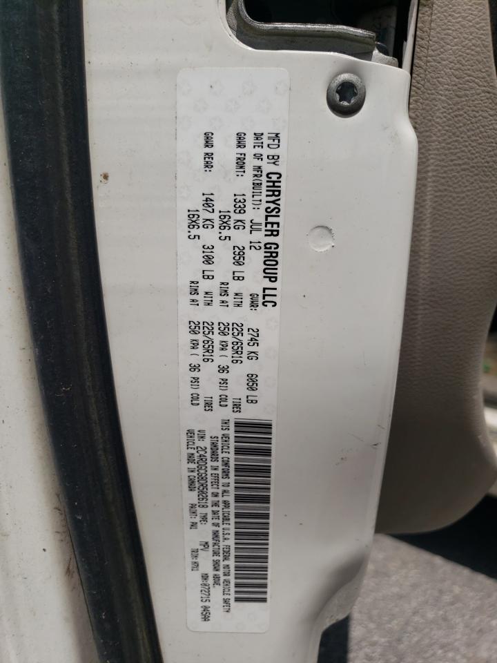 2013 Dodge Grand Caravan Sxt VIN: 2C4RDGCG8DR502618 Lot: 64441795