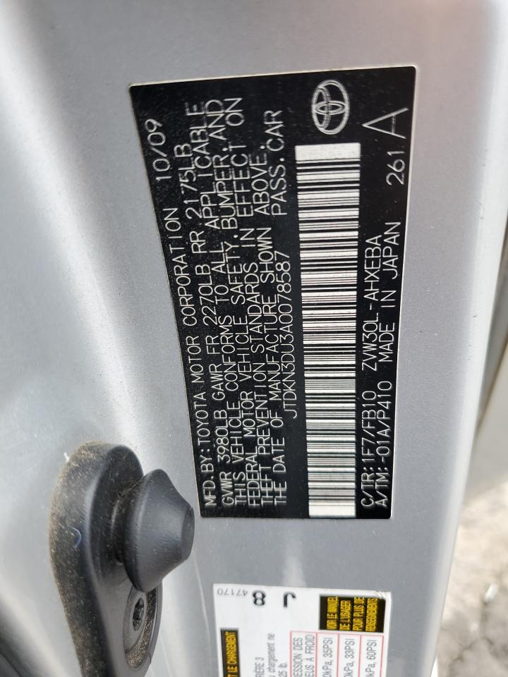 2010 Toyota Prius VIN: JTDKN3DU3A0078587 Lot: 65378645