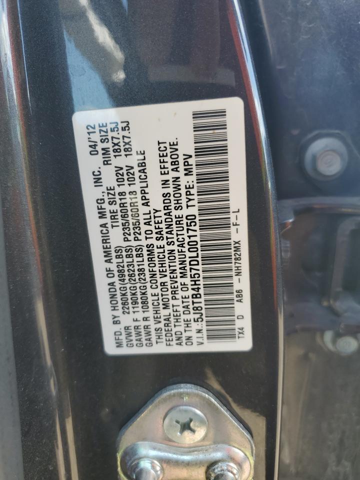 2013 Acura Rdx Technology VIN: 5J8TB4H57DL001750 Lot: 62537305