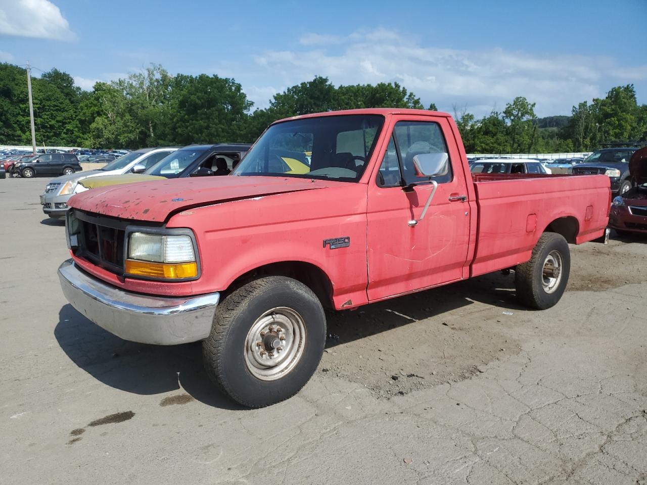 1992 Ford F250 red null gas 1FTHF25H3PNA11051 photo #1