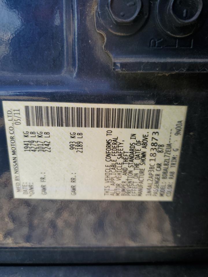 2011 Nissan Altima Base VIN: 1N4AL2AP3BC183873 Lot: 63823415
