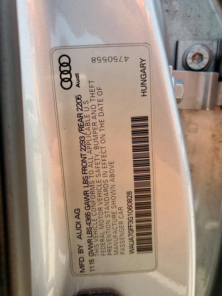 2016 Audi A3 Premium VIN: WAUA7GFF3G1060828 Lot: 63307045