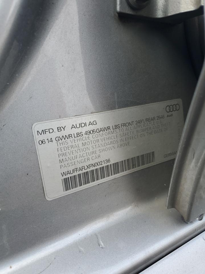 2015 Audi A4 Premium Plus VIN: WAUFFAFLXFN002136 Lot: 64822105