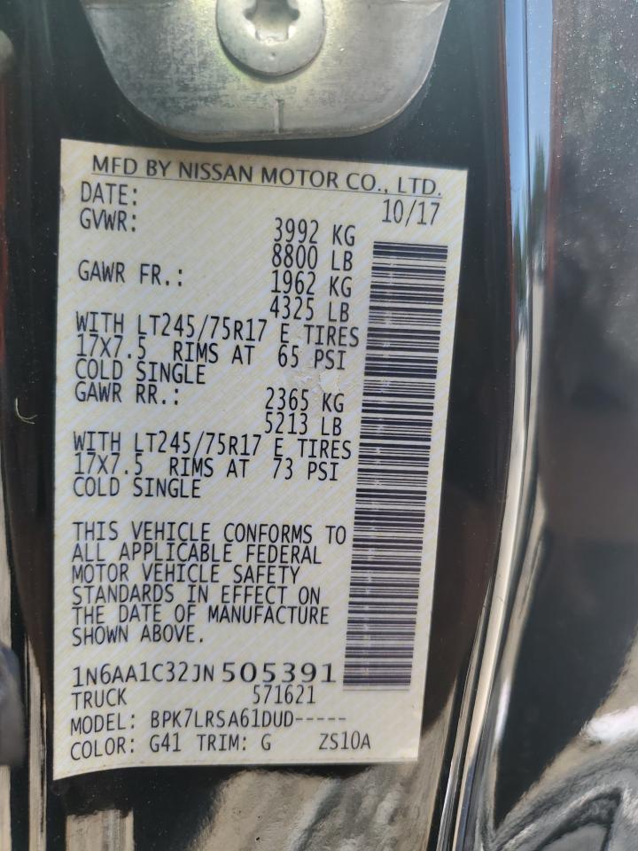 2018 Nissan Titan Xd S VIN: 1N6AA1C32JN505391 Lot: 64126435