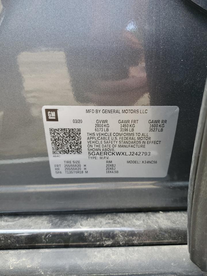 2020 Buick Enclave Premium VIN: 5GAERCKWXLJ242793 Lot: 63983055