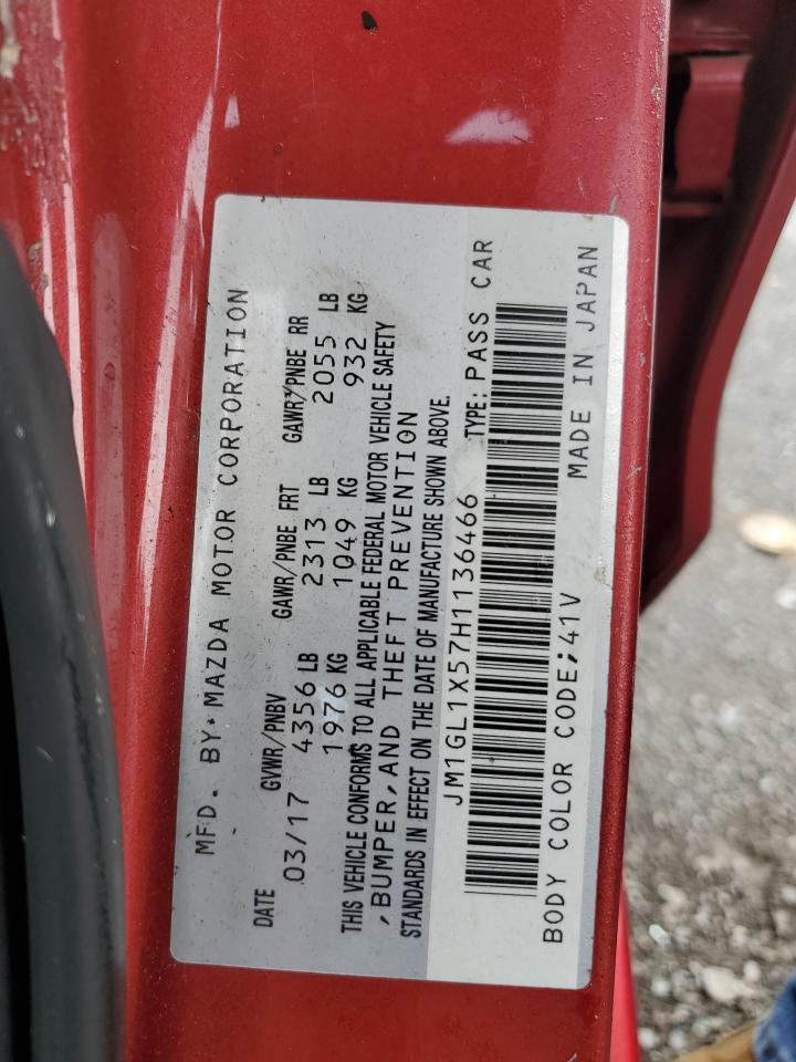 2017 Mazda 6 Grand Touring VIN: JM1GL1X57H1136466 Lot: 64271205