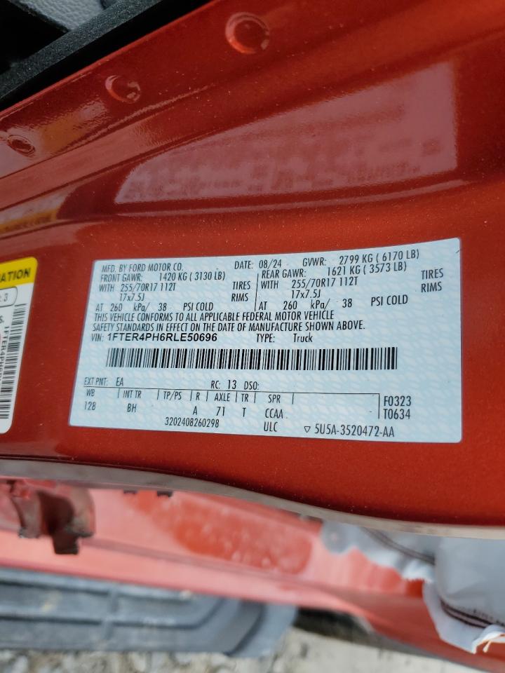 2024 Ford Ranger Xl VIN: 1FTER4PH6RLE50696 Lot: 63201475