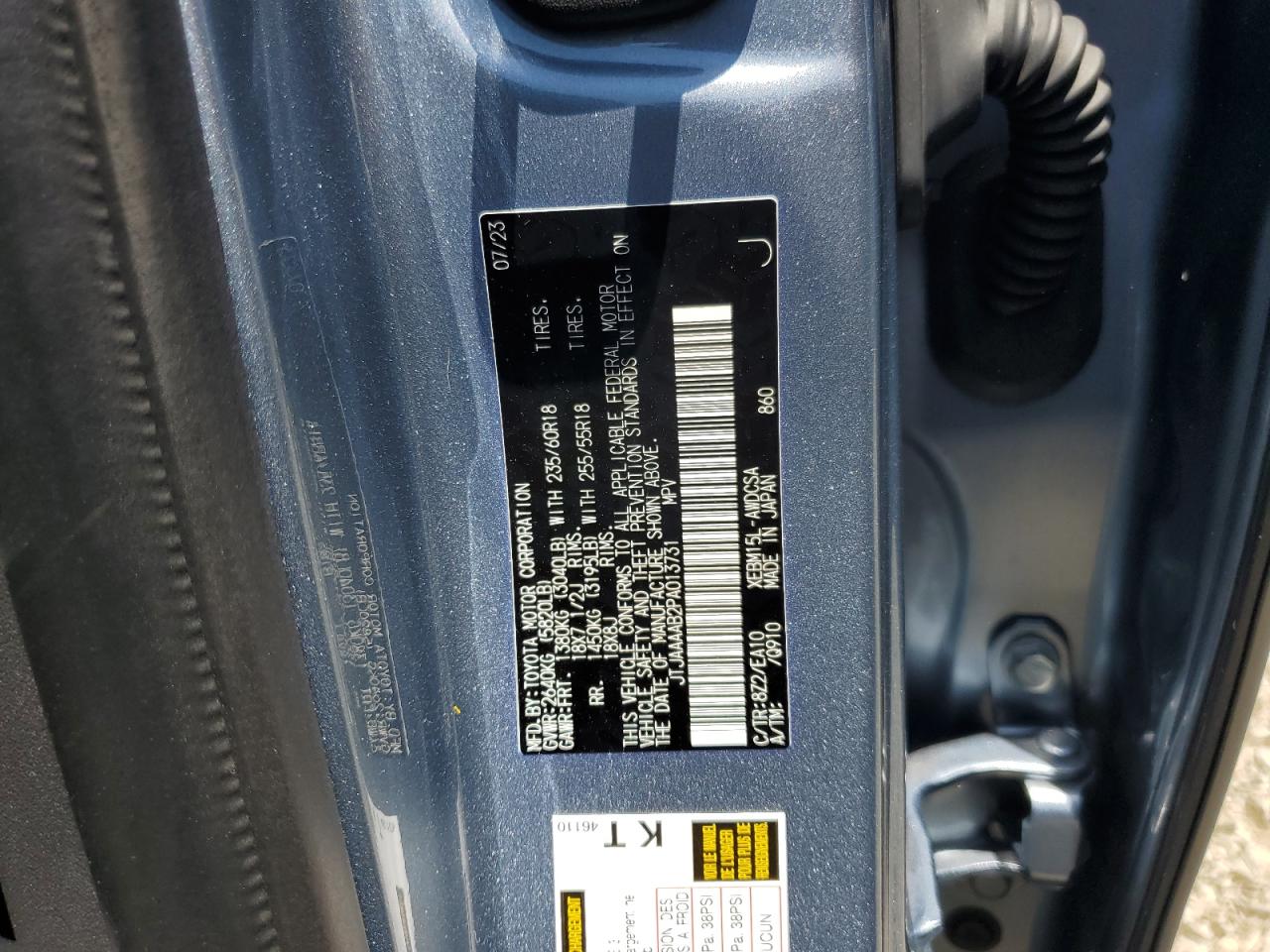 2023 Lexus Rz 450E VIN: JTJAAAAB2PA013731 Lot: 64108545