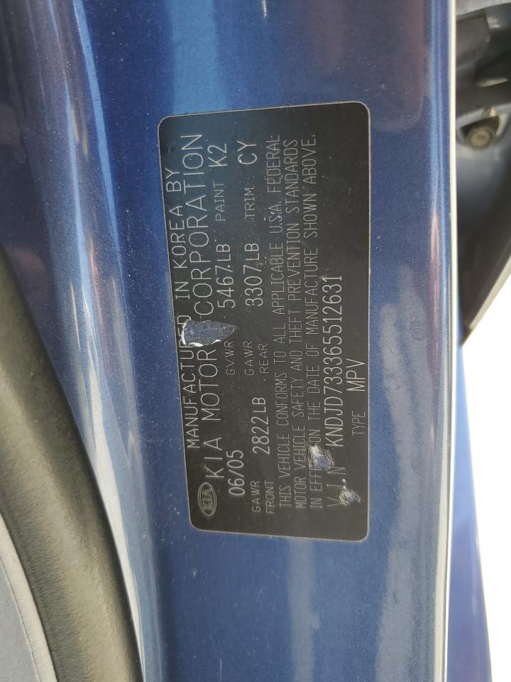 2006 Kia Sorento Ex VIN: KNDJD733365512631 Lot: 64058975
