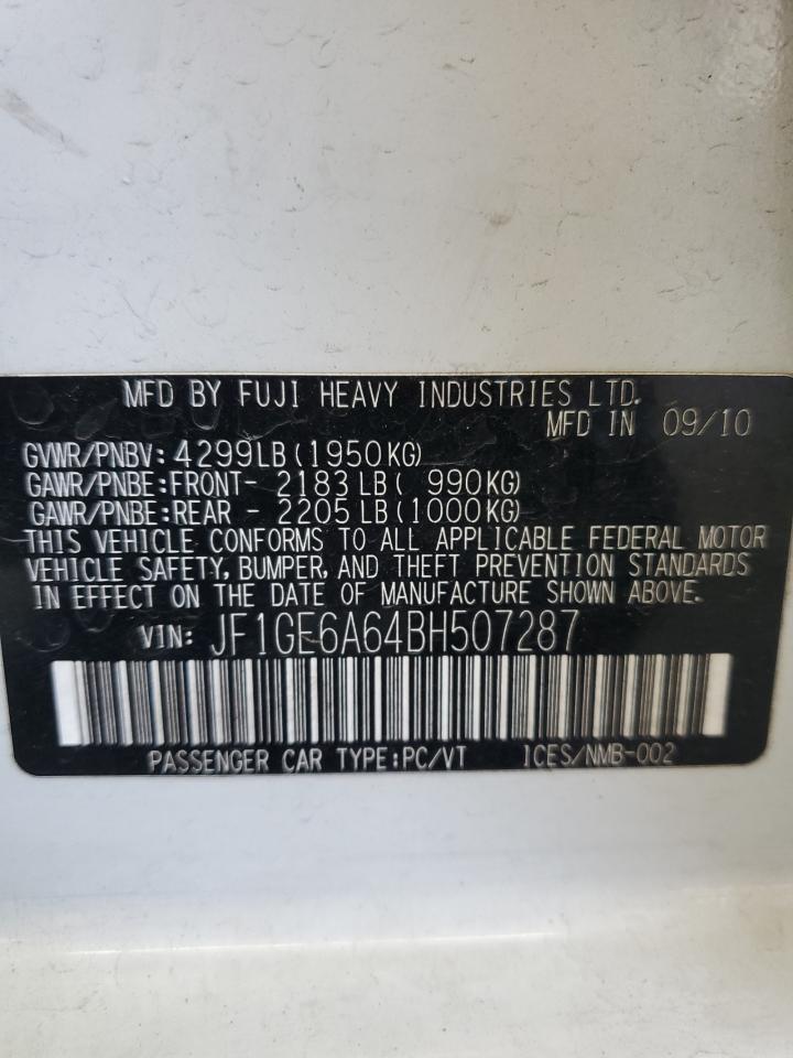 2011 Subaru Impreza 2.5I VIN: JF1GE6A64BH507287 Lot: 65154855
