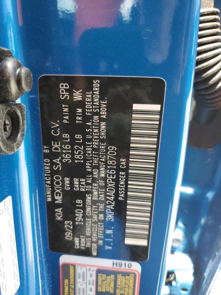 2023 Kia Rio Lx VIN: 3KPA24ADXPE618709 Lot: 66673455