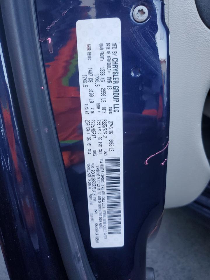 2013 Chrysler Town & Country Touring VIN: 2C4RC1BG3DR711413 Lot: 63686675