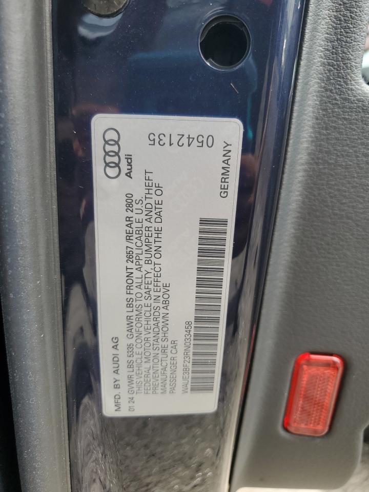 2024 Audi A6 Premium Plus VIN: WAUE3BF23RN033458 Lot: 62813435