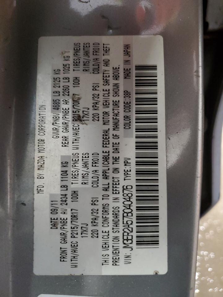 2011 Mazda Cx-7 VIN: JM3ER2A57B0404876 Lot: 64181435