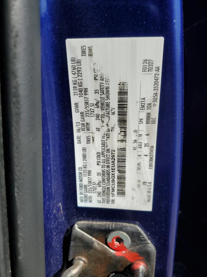 2014 Ford Escape Se VIN: 1FMCU9GX1EUA29723 Lot: 65363925