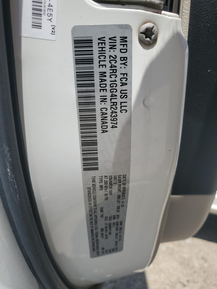 2020 Chrysler Pacifica Limited VIN: 2C4RC1GG4LR243974 Lot: 53498965