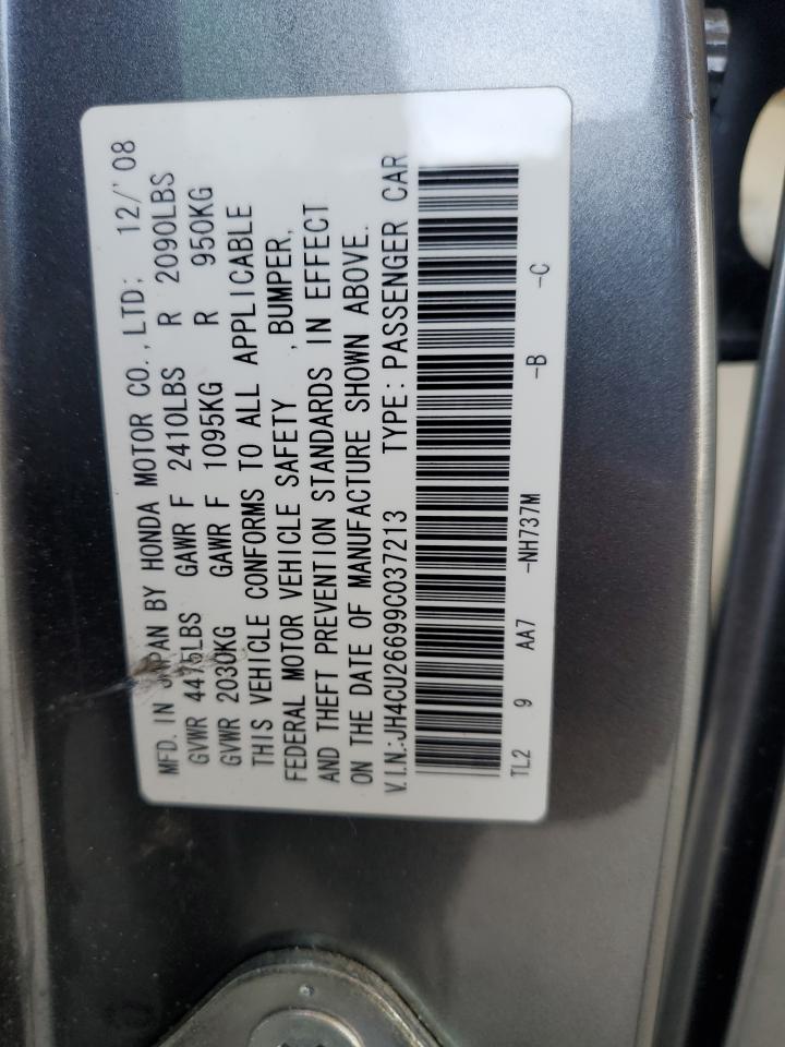 2009 Acura Tsx VIN: JH4CU26699C037213 Lot: 63335405