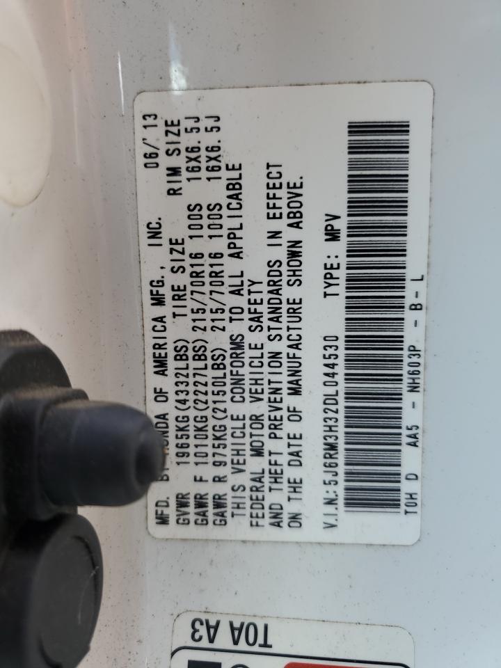 2013 Honda Cr-V Lx VIN: 5J6RM3H32DL044530 Lot: 64589155