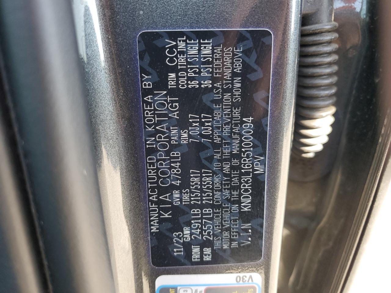 2024 Kia Niro Wind VIN: KNDCR3L16R5100094 Lot: 65269555