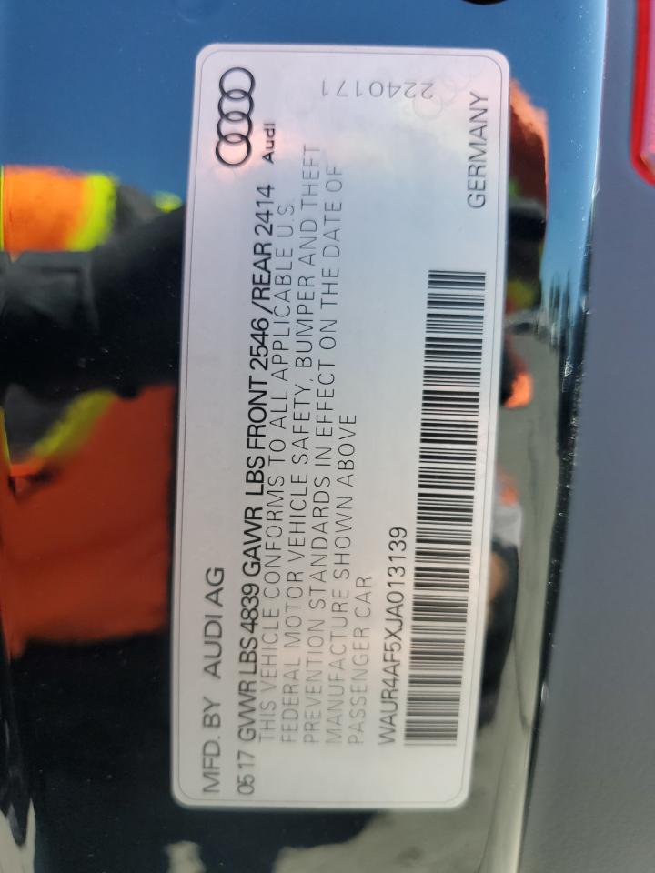 2018 Audi S5 Prestige VIN: WAUR4AF5XJA013139 Lot: 65580975