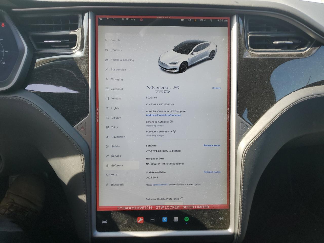 2018 Tesla Model S VIN: 5YJSA1E27JF257214 Lot: 63508205