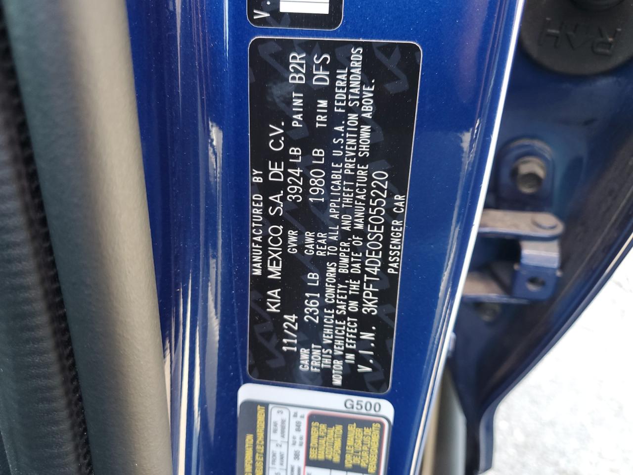 2025 Kia K4 Lx VIN: 3KPFT4DE0SE055220 Lot: 64620945