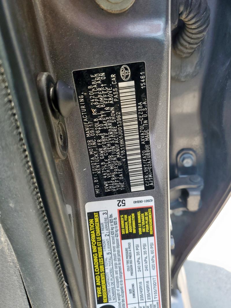 2018 TOYOTA CAMRY L  