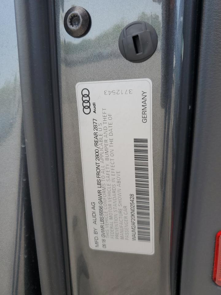waum2af20kn025428 WAUM2AF20KN025428 2019 Audi A6 Prestige