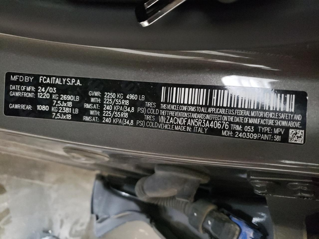 2024 Dodge Hornet Gt VIN: ZACNDFAN5R3A40676 Lot: 66837155