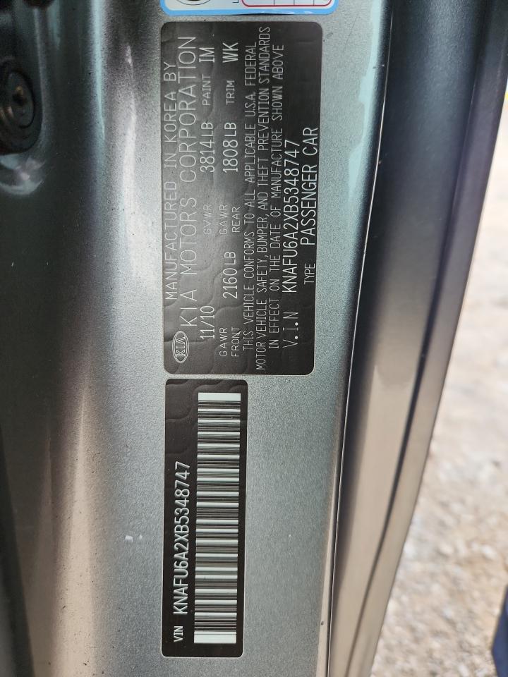 2011 Kia Forte Ex VIN: KNAFU6A2XB5348747 Lot: 63103525