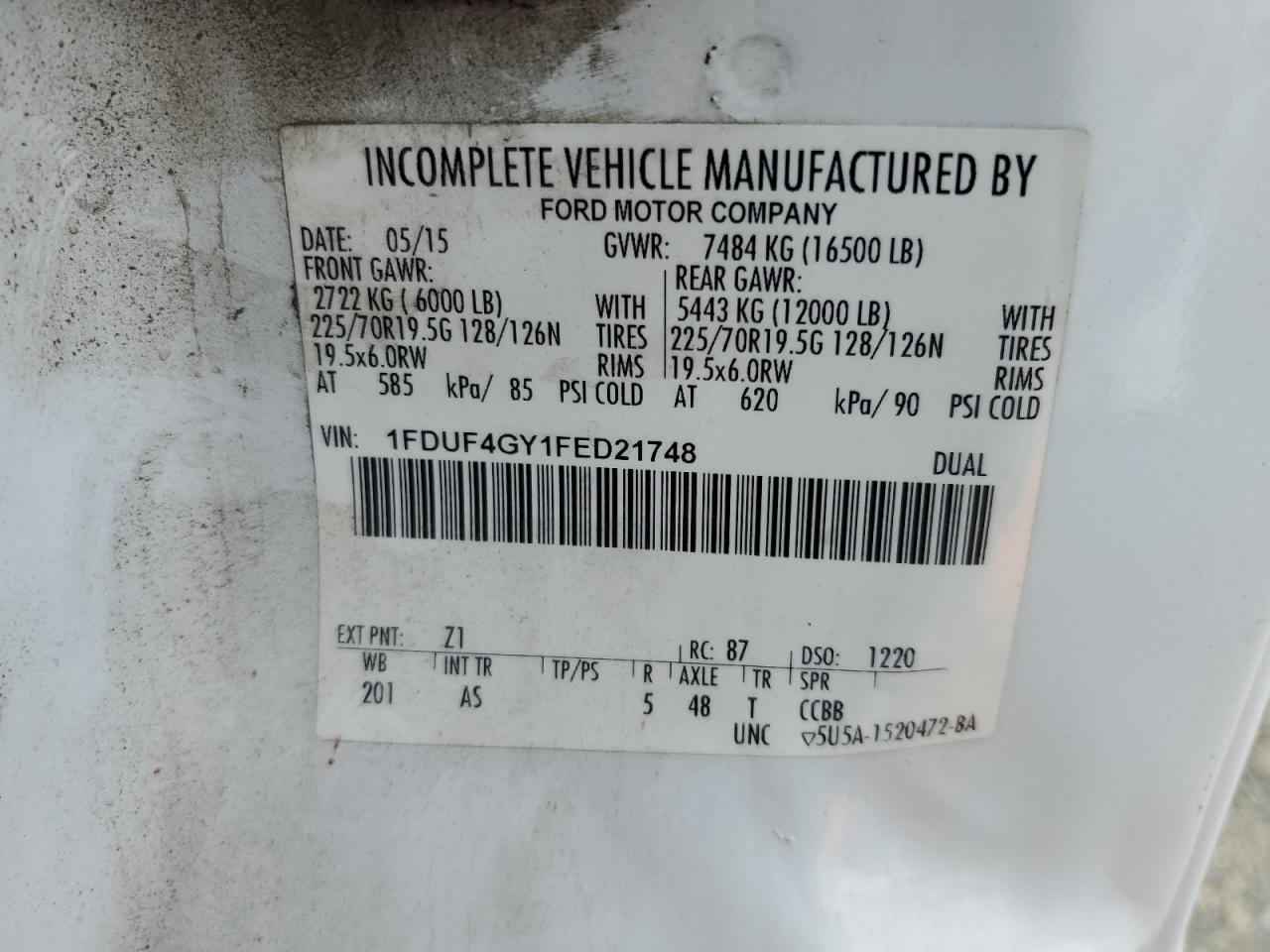 2015 Ford F450 Super - Trucks VIN: 1FDUF4GY1FED21748 Lot: 71292835
