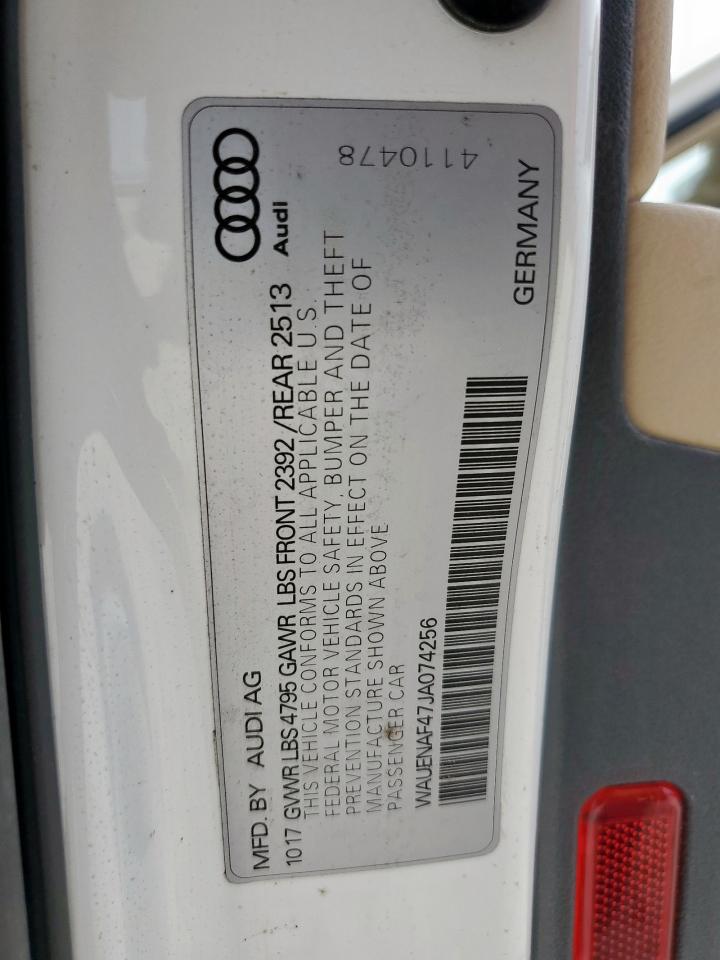 2018 Audi A4 Premium Plus VIN: WAUENAF47JA074256 Lot: 63832755