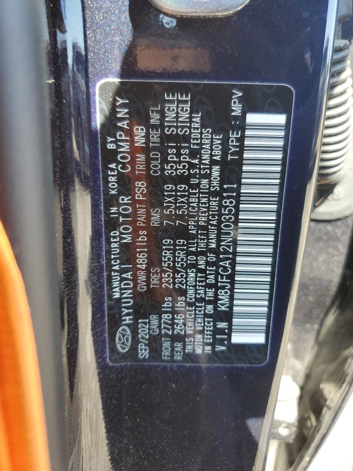 KM8JFCA12NU035811 2022 Hyundai Tucson Sel Convenience