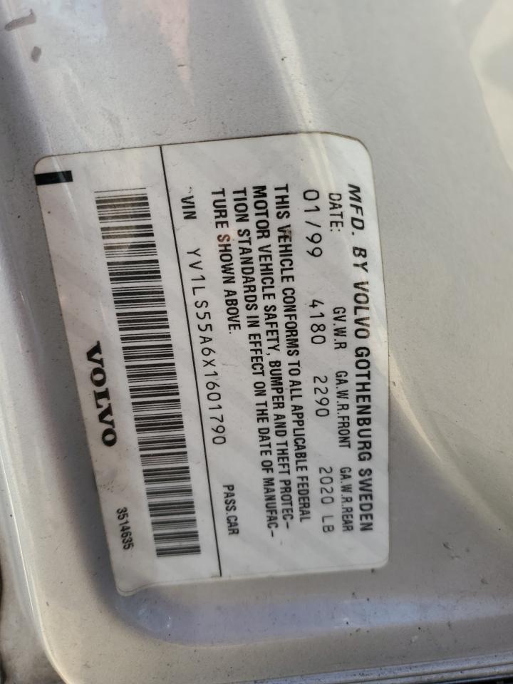 1999 Volvo S70 VIN: YV1LS55A6X1601790 Lot: 63508785