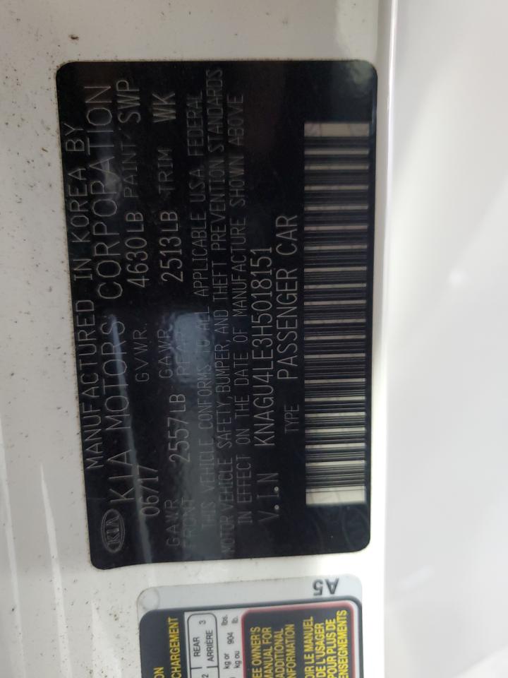 knagu4le3h5018151 KNAGU4LE3H5018151 2017 Kia Optima Hybrid