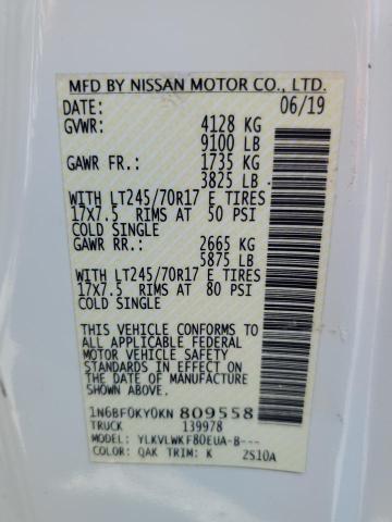 2019 NISSAN NV 2500 S  