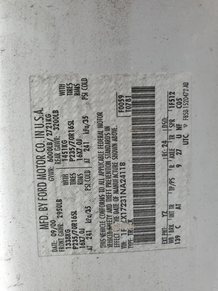 1FTZX17231NA24118 2001 Ford F150