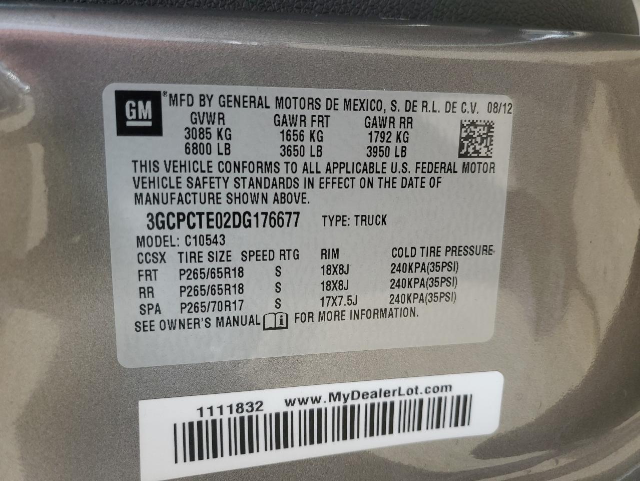 2013 Chevrolet Silverado C1500 Ltz VIN: 3GCPCTE02DG176677 Lot: 65567615