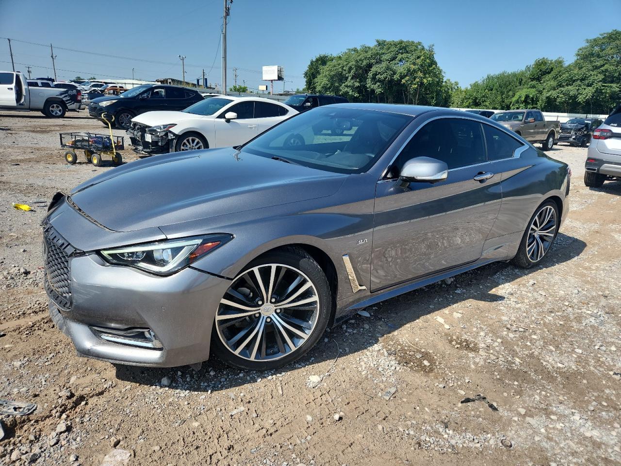 2018 Infiniti Q60 Luxe 300 grey null gas JN1EV7EK9JM343199 photo #1