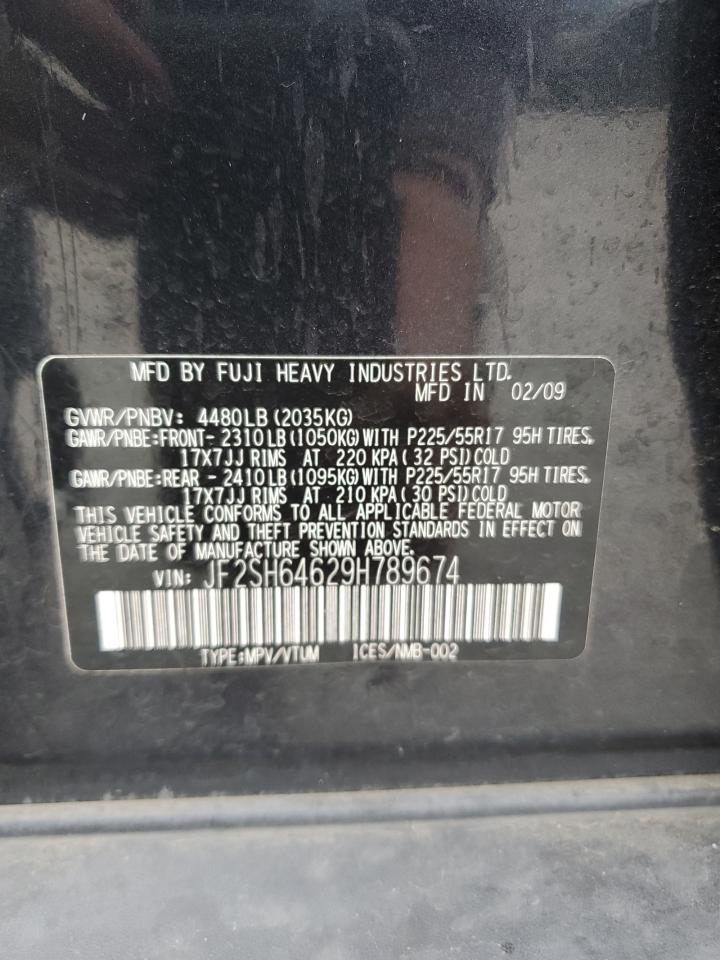 2009 Subaru Forester 2.5X Limited VIN: JF2SH64629H789674 Lot: 62957655