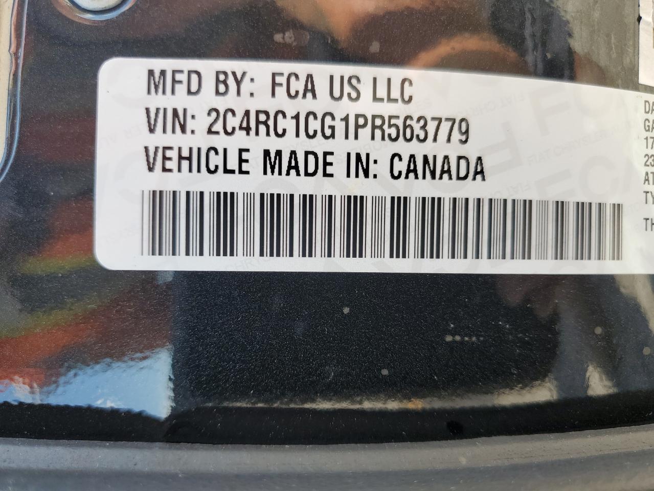 2023 Chrysler Voyager Lx VIN: 2C4RC1CG1PR563779 Lot: 63965035