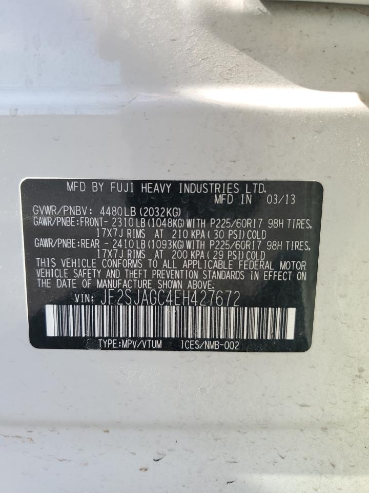 2014 Subaru Forester 2.5I Premium VIN: JF2SJAGC4EH427672 Lot: 64477795