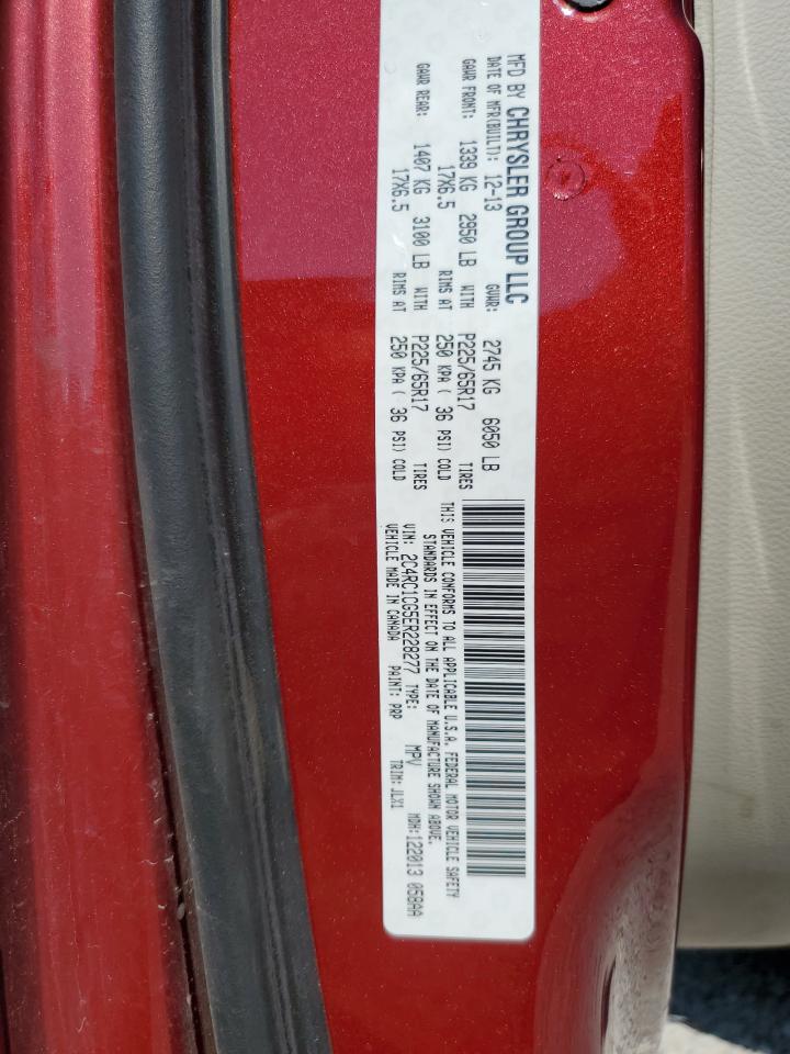 2014 Chrysler Town & Country Touring L VIN: 2C4RC1CG5ER228277 Lot: 63979295