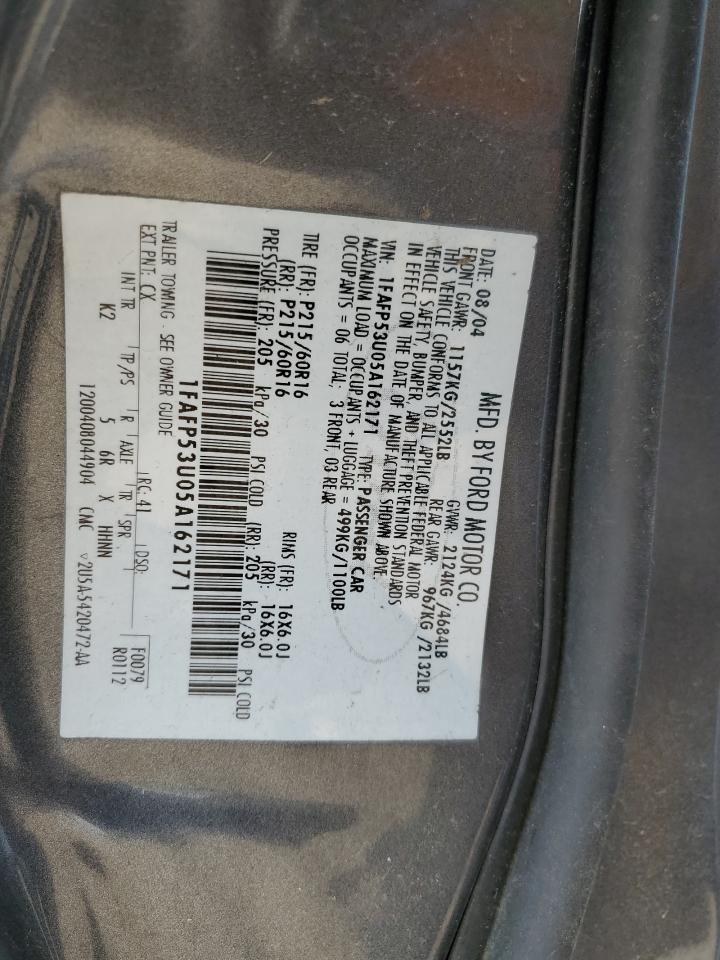2005 Ford Taurus Se VIN: 1FAFP53U05A162171 Lot: 63247245