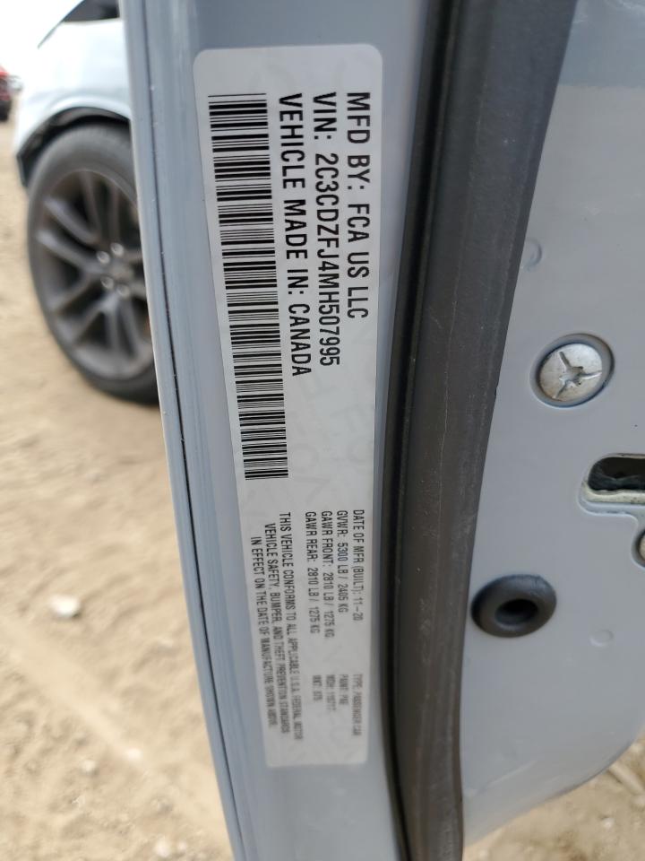 2021 Dodge Challenger R/T Scat Pack VIN: 2C3CDZFJ4MH507995 Lot: 66366885