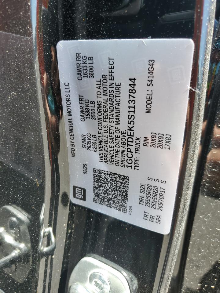 2025 Chevrolet Colorado Z71 VIN: 1GCPTDEK5S1137844 Lot: 66662805