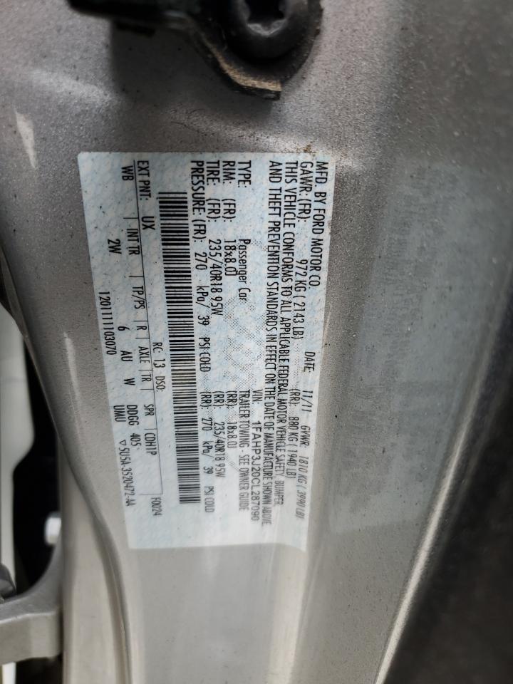 2012 Ford Focus Titanium VIN: 1FAHP3J20CL287090 Lot: 64443385