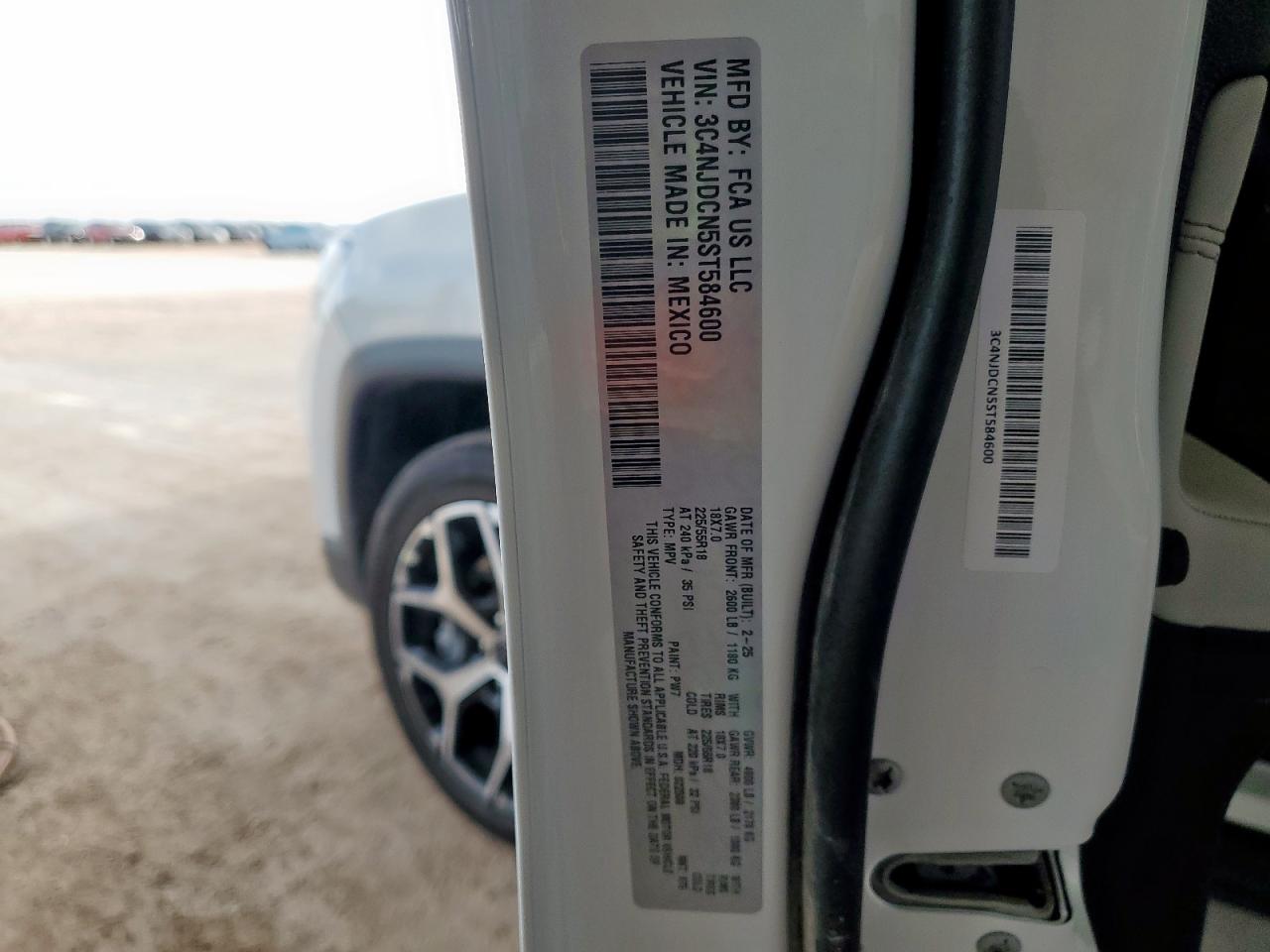 2025 Jeep Compass Limited VIN: 3C4NJDCN5ST584600 Lot: 64400085