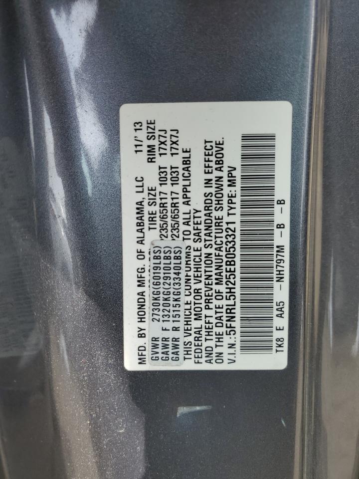 2014 Honda Odyssey Lx VIN: 5FNRL5H25EB053321 Lot: 65006275