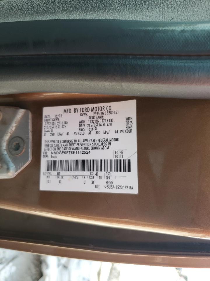 2014 Ford Transit Connect Xlt VIN: NM0GE9F78E1142524 Lot: 65771325